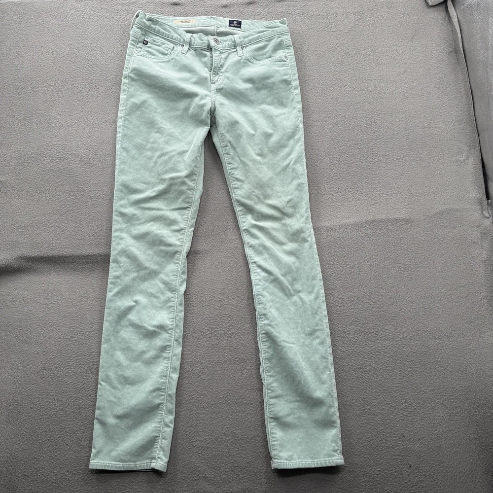 Adriano Goldschmied Pants Womens 28R Green Corduroy Stevie Straight Stretch